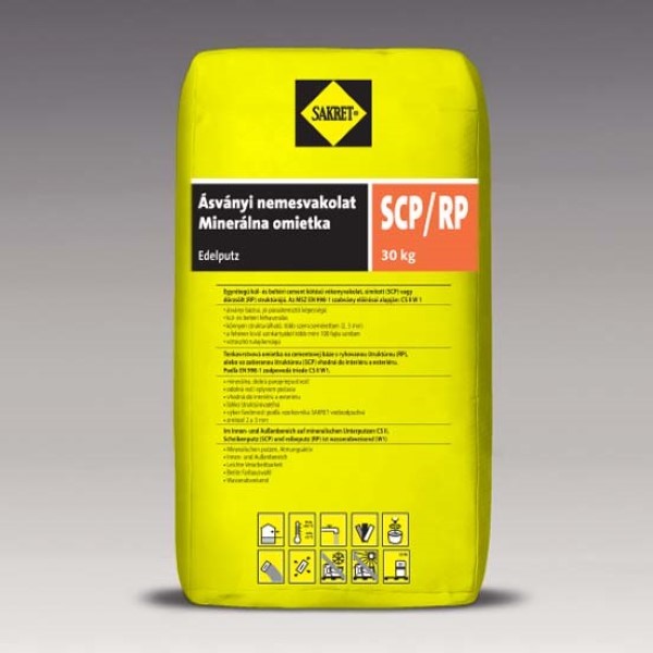 Sakret SCP-2 simított ásványi nemesvakolat - 30 kg