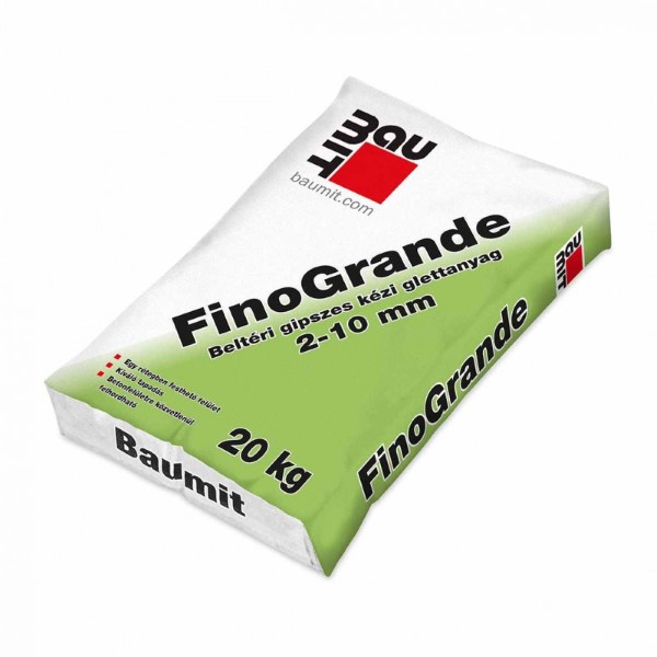 Baumit FinoGrande - beltéri gipszes glettanyag (2-10mm) - 20 kg