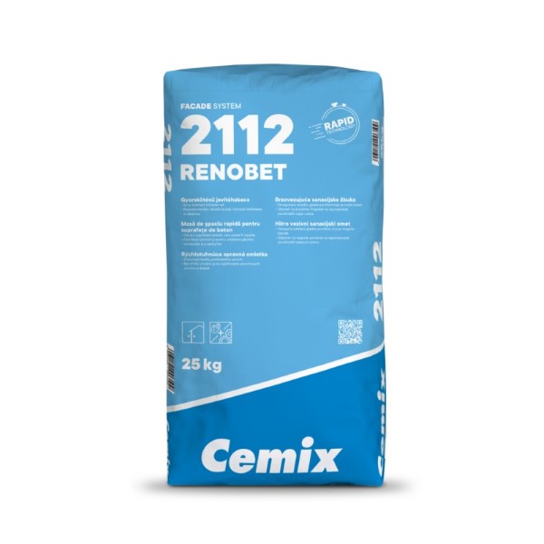 Cemix RenoBet reparatur habarcs, szürke - 25 kg